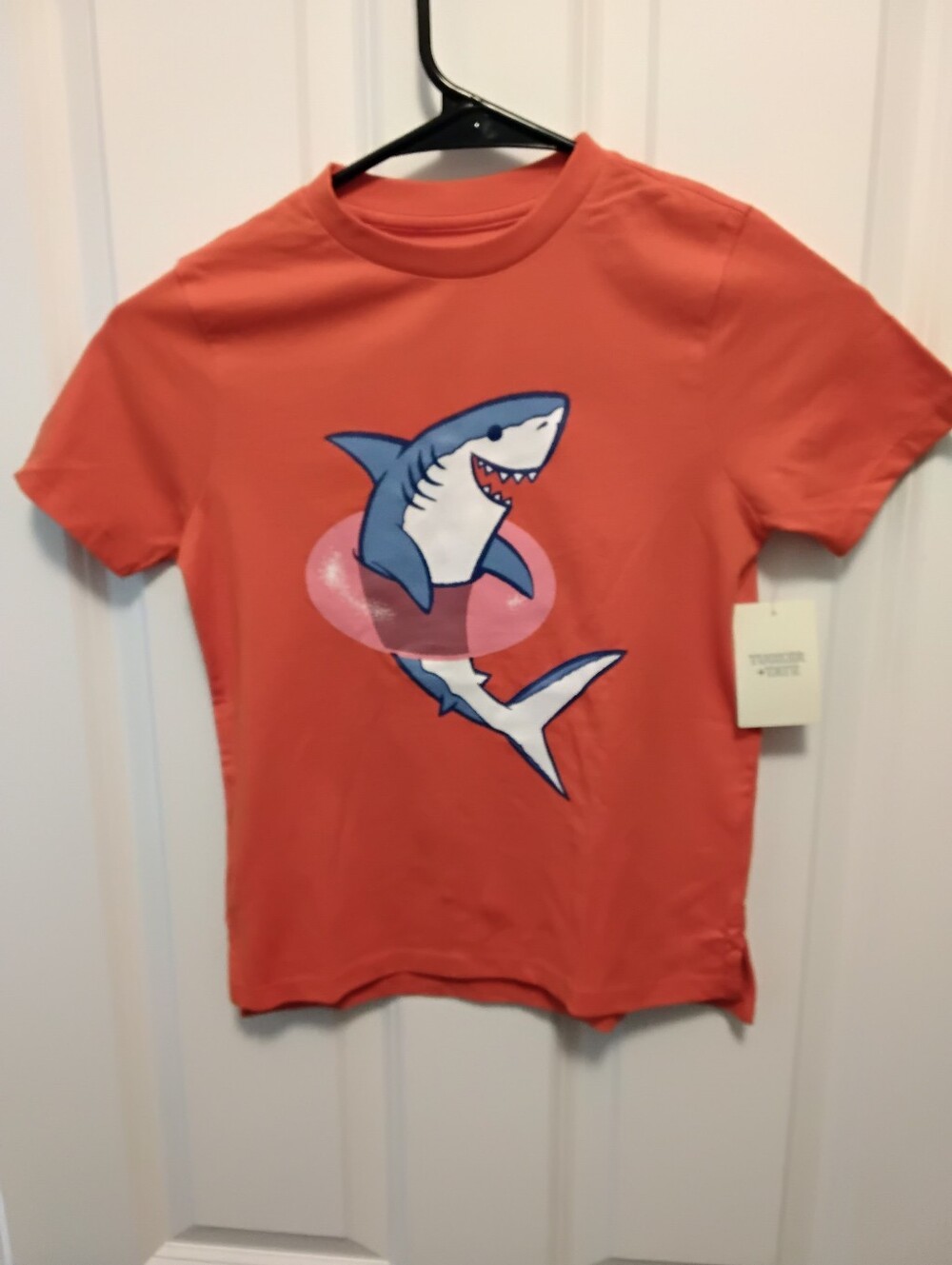 Boys Tucker + Tate Orange Shark Graphic Short Sleeve Tee